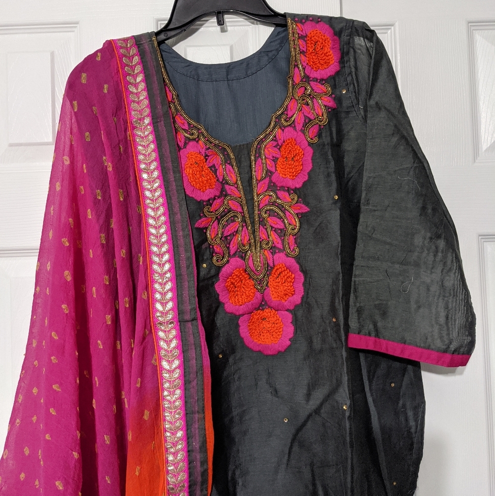 Beautiful Indian gray dress -like new!